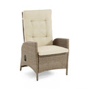 Mackay Beige/Natural Teak Outdoor Reclining Chair (Set of 2)