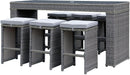 Ismay Gray 6pc Outdoor Bar Stool Set