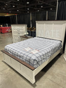 Hillcrest - White - Queen Panel Bed - Ornate Home