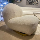 Yedaid Teddy Sherpa Fabric Swivel Accent Chair