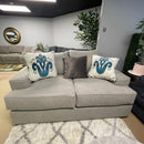 Renesmee Gray & Silver Stationary Loveseat