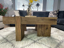 Ikrah - Natural Sheesham - Square Coffee Table - Ornate Home