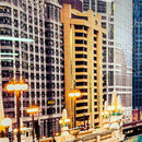 Chicago River Tempered Glass w / Foil Wall Art