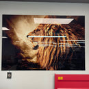 Roaring Lion Tempered Glass w / Foil Wall Art