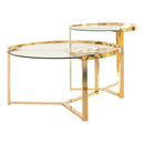 Issana - Clear & Gold - Nesting Table (2pc) - Ornate Home