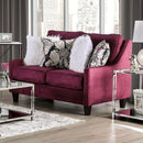 Jillian - Plum - Stationary Sofa & Loveseat - 2pc - Ornate Home