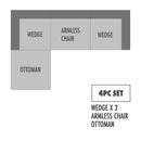 Naveen - Gray Linen - Modular Sectional Sofa Pre-Sets - Ornate Home