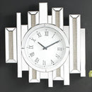 Lavina Mirrored & Faux Diamonds Wall Clock - Ornate Home