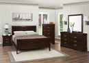 Louis Philippe - Cappuccino - Twin Panel 5pc Bedroom Set - Ornate Home