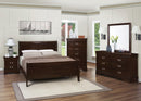 Louis Philippe - Cappuccino - 4pc Queen Panel Bedroom Set - Ornate Home