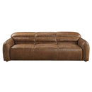 Rafer Cocoa Top Grain Genuine Leather Sofa