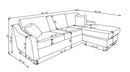 McLoughlin - Cream - L Shape Sectional Sofa - Ornate Home