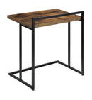 Mugo - Black & Antique Nutmeg - Snack Table w/ Metal Base - Ornate Home