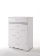 Naima II White High Gloss Chest - Ornate Home