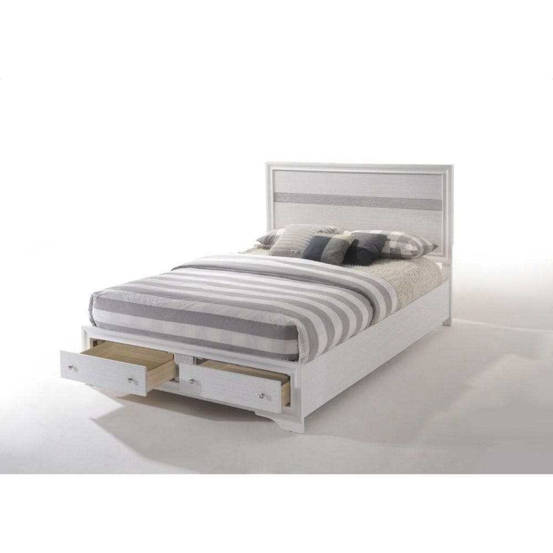 Naima - White - Queen Bedroom Set / 4pc - Ornate Home