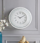 Nysa Mirrored & Faux Crystals Wall Clock - Ornate Home