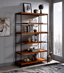 Oaken Honey Oak & Black Bookshelf - Ornate Home