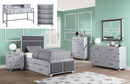 Orchest Gray PU & Gray Twin Bed - Ornate Home