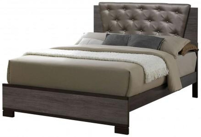 Manvel Two-Tone Antique Gray 5pc Queen Bedroom Set w/ 2 Nightstand