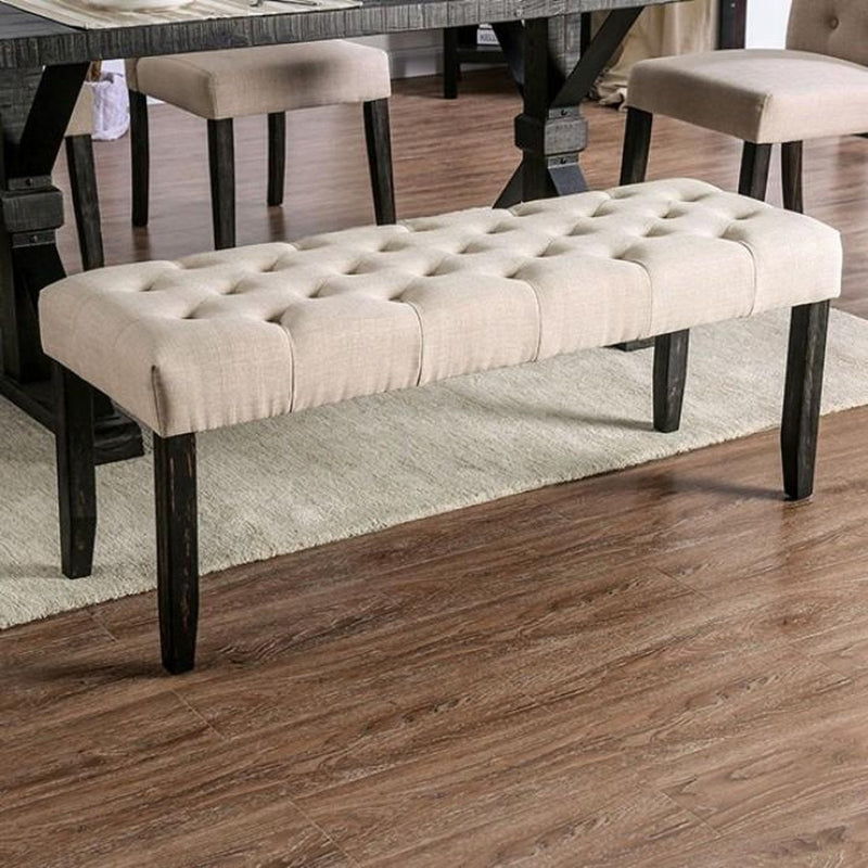 Alfred Antique Black & Ivory Bench