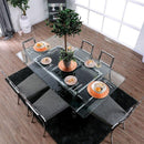 Casper Chrome & Glass Dining Room Table
