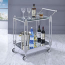 Ebba Chrome Metal Serving Cart