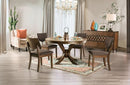 Marina I  Walnut & Dark Chocolate Round  Dining Table