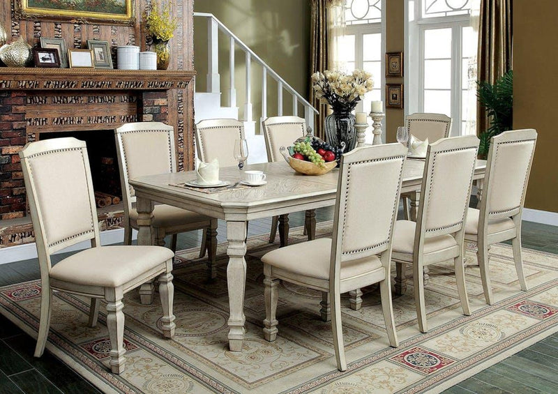 Holcroft Antique White & Ivory Dining Room Set / 9pc