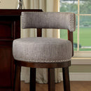 Lynsey Dark Oak/Light Gray Bar Stool (Set of 2)