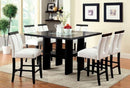 Luminar II Black & White Counter Ht Dining Room Set / 5pc
