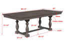 Regent Grayish Brown Dining Table - Ornate Home