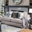 Renesmee - Gray & Silver - Stationary Sofa & Loveseat - 2pc - Ornate Home
