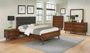 Robyn Mid-Century Modern Dark Walnut Queen Bed - Ornate Home