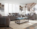Salizar - Grey - Stationary Loveseat - Ornate Home