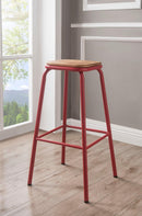 Scarus Natural & Red Bar Stool - Ornate Home