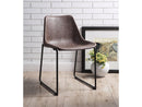 Valgus Vintage Mocha & Black Side Chair - Ornate Home