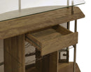 Varo - Brown & Black - Glass Top Bar Unit - Ornate Home