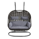 Vasant - Gray & Black - Patio Swing Chair w/ Stand - Ornate Home