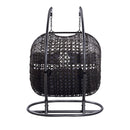 Vasant - Gray & Black - Patio Swing Chair w/ Stand - Ornate Home