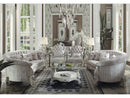 Versailles Ivory Velvet & Bone White Sofa w/5 Pillows - Ornate Home