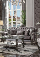 Versailles - Velvet & Antique Platinum - Sofa w/5 Pillows - Ornate Home