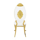 Fallon White & Mirrored Gold Finish Side Chair (Set of 2)