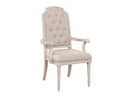 Wynsor Fabric & Antique Champagne Arm Chair - Ornate Home